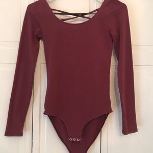 American Eagle Long Sleeve Bodysuit